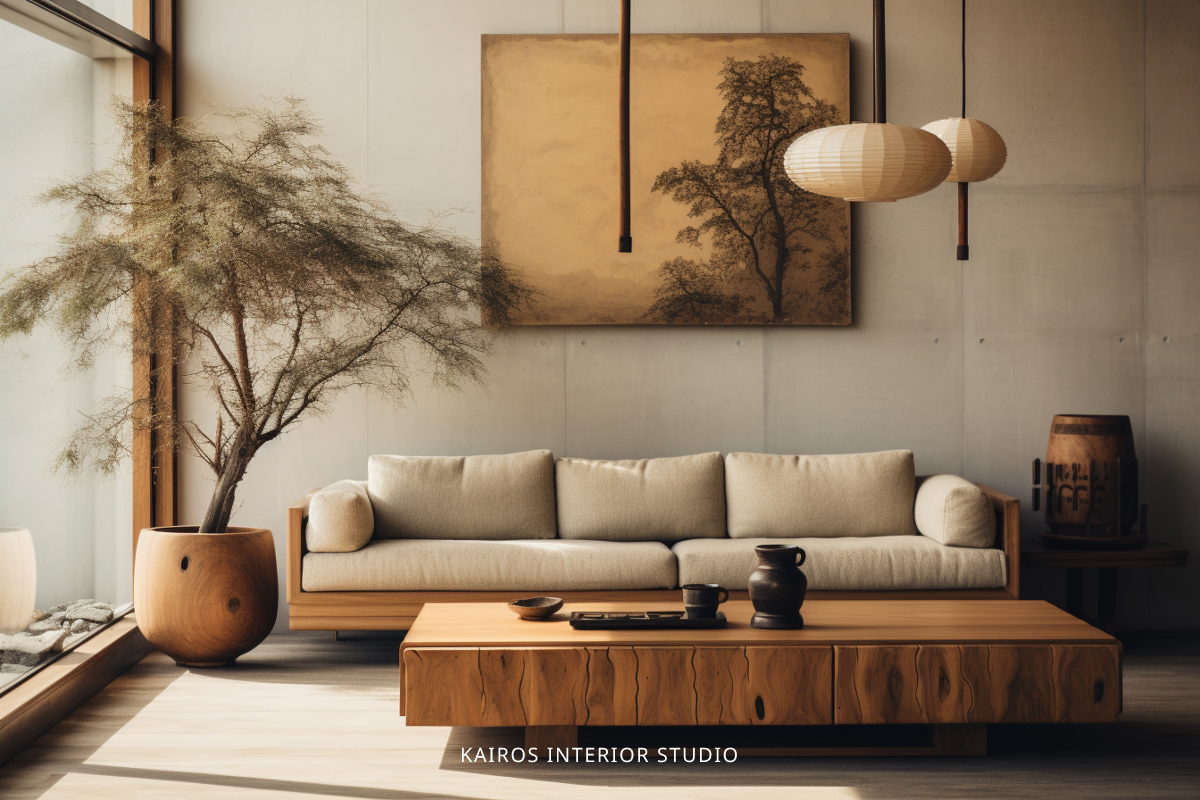 High Quality Furniture in Japandi Living Room in Singapore