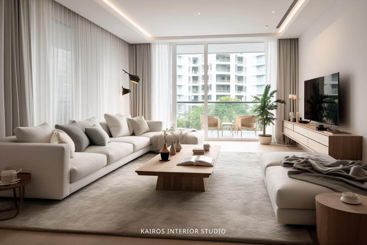 Singapore Condo with natural light designed by Kairos Interior